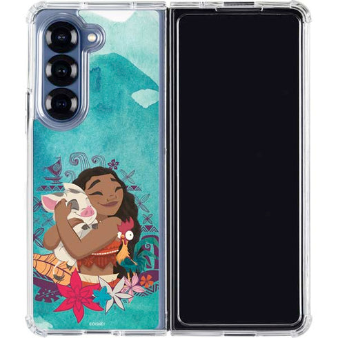 Disney Princess Moana with Pua and Heihei Galaxy Z Fold6 Clear Case